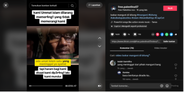 Narasi yang beredar di TikTok adalah umat muslim yang menjadi korban tewas.